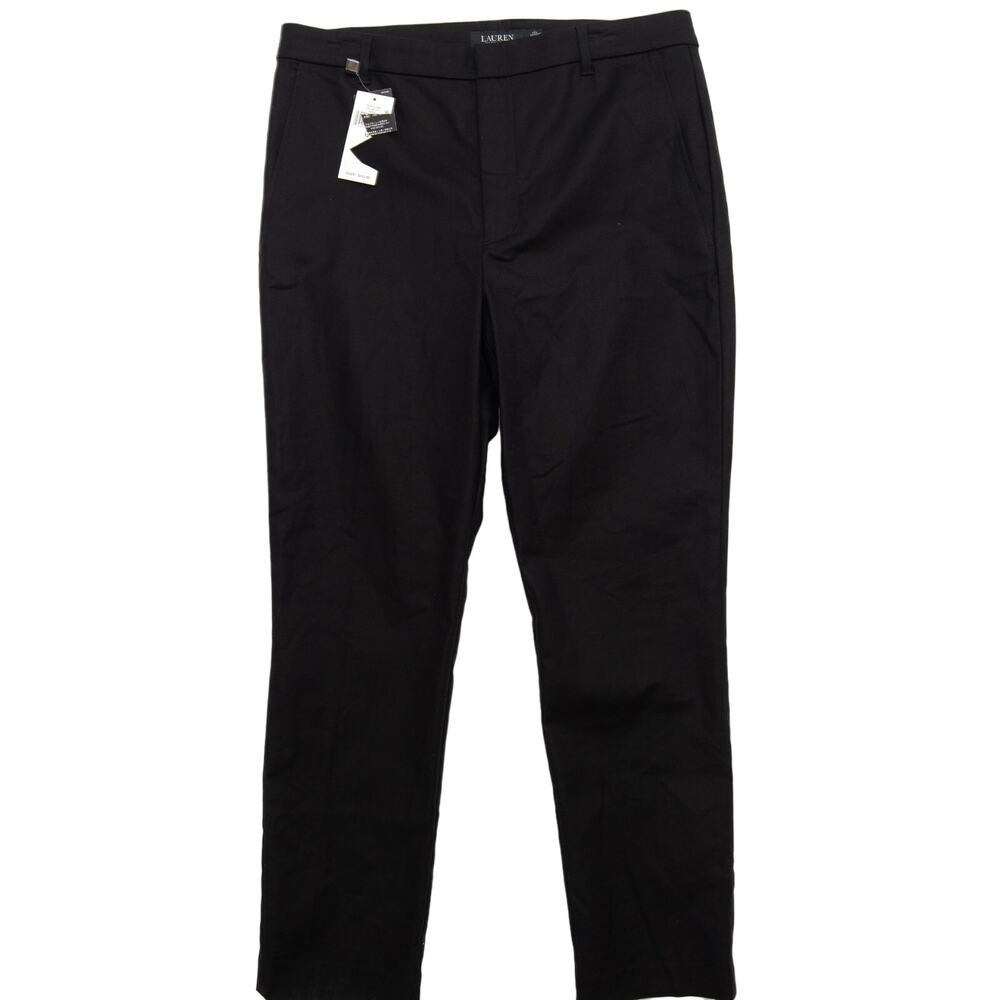 Ralph Lauren Black Label Flat Front Cotton Stretch Chino Pants Size 12